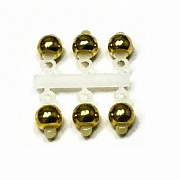 Микро-Бис Латунь 3,2мм Золото  тип подвески длинная  ( 6 штук)