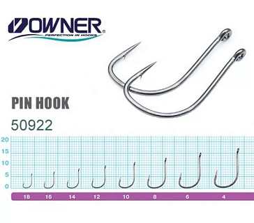 Одинарный крючок OWNER 50922-08, 9шт