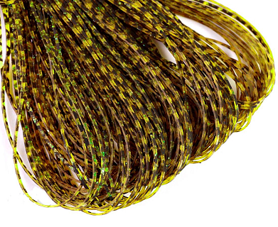 HARELINE Резиновые ножки Crazy Legs OLIVE/GREEN FLAKE Barred