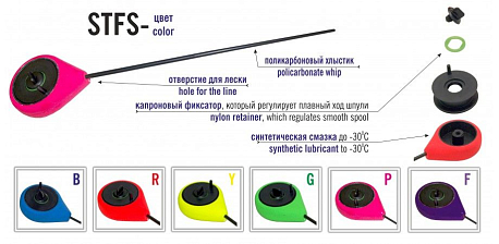 Удочка балалайка STFS-Y желтая, хлыст карбон
