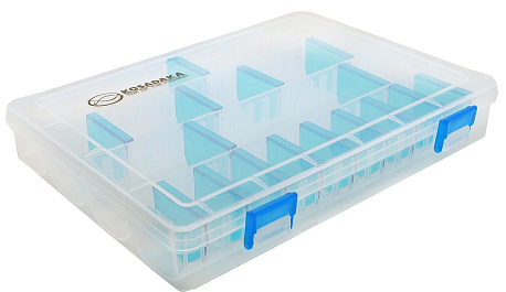 Коробка Kosadaka TB-S09-CL, 245x180x30мм, для приманок, регулируемая