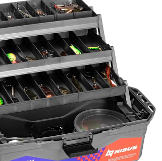 Ящик для снастей Tackle Box трехполочный NISUS (бирюзовый)