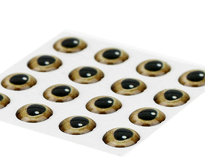 Sybai Глазки 3D Epoxy Eyes, Real Gold, 6mm