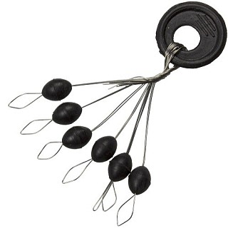 Стопор для лески черный Caiman S (6шт)