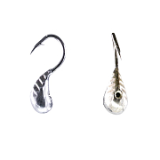 Мормышка ангарская серебро № 23 Малек средний (с ребрами), кр. № 14