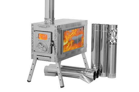 Печь "Камин" Atomstove Берег Средняя стеклянные экраны