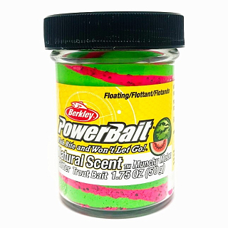 Berkley Паста форелевая плав. POWERBAIT NATURAL SCENT GLITTER Fruits Арбуз 50 гр. Munchy Melon