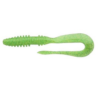 Приманка силиконовая Keitech Mad Wag Mini 3.5" #026 Clear Chartreuse Glow