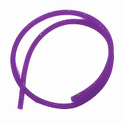 Черная речка Кембрик силикон. с блестками (2мм*0,5мм*200мм) сливовый 6940 85