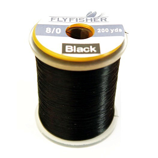 FLYFISHER Монтажная нить 8/0 180м BLACK