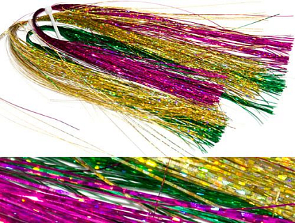 FLY-FISHING Волокна синтетические плоские Holographic Flashabou 1/69" Green