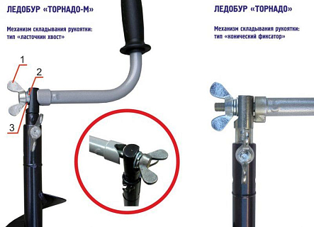 Ледобур Тонар ТОРНАДО-М2 130L, левое вращение LT-130L-1