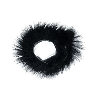 HENDS Полоски меха кролика Zonker Strip Rabbit 4 mm 50 cm Black