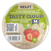 Тесто-порошок пшеничное Delfi "Tasty Cloud" 50г, аромат - клубника, красное