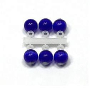 Микро-Бис Кошачий глаз 4мм  Синий тип подвески короткая  ( 6 штук)