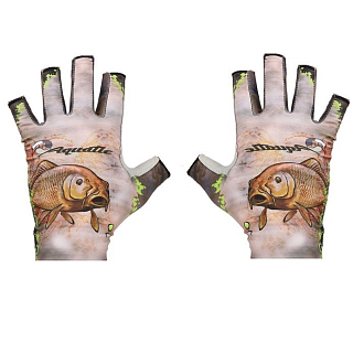 Перчатки для рыбалки летние Aquatic ПЧ-07 UPF50+ (цвет: carp camo, размер L/XL)