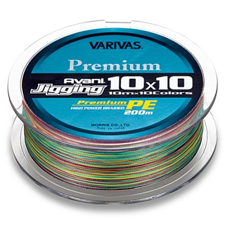 Шнур VARIVAS Jigging 10X10 premium PEx4 200 м #1.2, 0,185мм (9,54 кг)