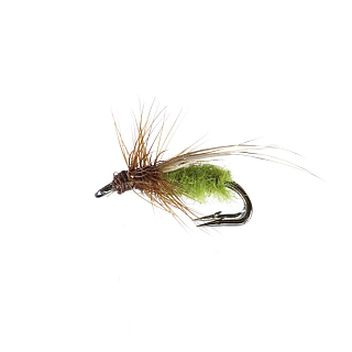Мушка верховая Попугай барсук на двойнике Mustad кр. №14 Крейнас