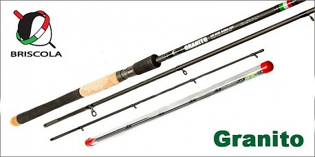 Фидер BRISCOLA GRANITO, Light, 244см., 3 ч., Tip: 14 гр., 21 гр., 28 гр.