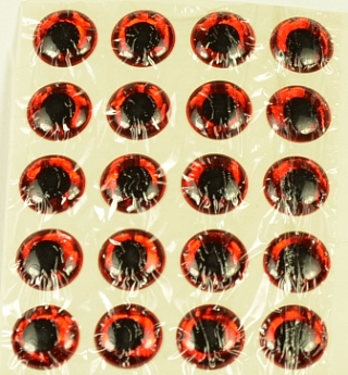 FLY-FISHING Голографические глазки (эпоксидные) 5 мм красные (20 шт.)