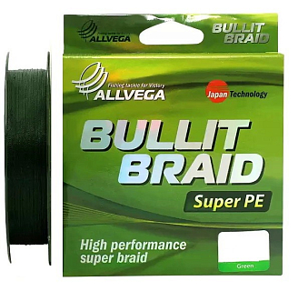 Леска плетеная BULLIT BRAID 135м 0,16 темно-зел. 