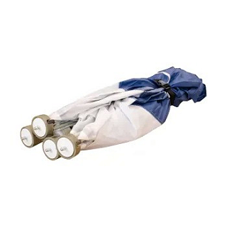 Палатка зимняя куб СЛЕДОПЫТ 1,8*1,8*2,0м, 3-х мест., Oxford 210D PU 1000, бел/синий (с принтом)