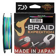 Леска плетеная DAIWA J-BRAID Expedition X8 300м 0,28, 26,4кг мультиколор