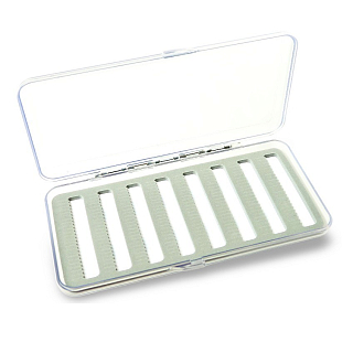 FLY-FISHING Прозрачная коробочка Exclusive Hard Plastic Slim Fly Box 180х90х18 мм SLIT FOAM