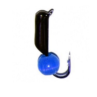 Мормышка TrueWeight "ГвоздеШарик" черный 3 мм, кошачий глаз Синий