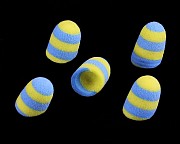 Sybai Головки попперные Foam Popper Short, Yellow/Blue, 12 mm (4шт)