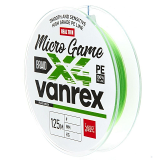 Леска плет. Lucky John Micro Game х4 BRAID Fl.Green 125м #0.2