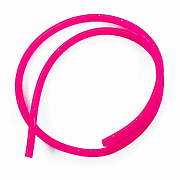 Черная речка Кембрик силикон. с блестками (2мм*0,5мм*200мм) розовый флюо 6940 82