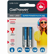 Элемент питания GoPower LR03 AAA 1.5V/B Alkaline (уп. 2шт)