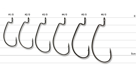 Офсетный крючок VANFOOK Worm-55B 4/0, 5шт