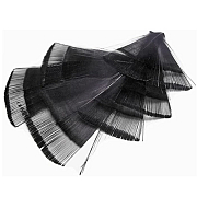 FLY-FISHING Шейные перья золотого фазана GOLDEN PHEASANT TIPPETS Small Black