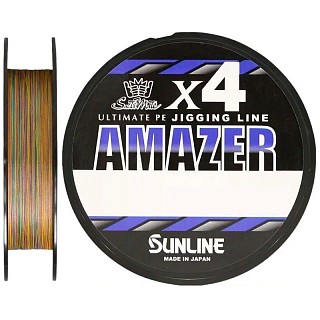 Плетеный шнур Sunline AMAZER X4 200m  #1.0  0,165мм, 9.5кг, multicolor
