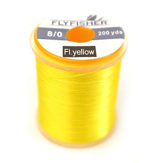 FLYFISHER Монтажная нить 8/0 180м FL YELLOW