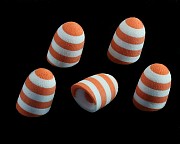 Sybai Головки попперные Foam Popper Short, White/Orange, 12 mm (4шт)