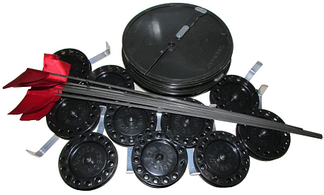 Комплект неоснащ. жерлиц в сумке, d 200мм, катушка d 90мм (10шт) 