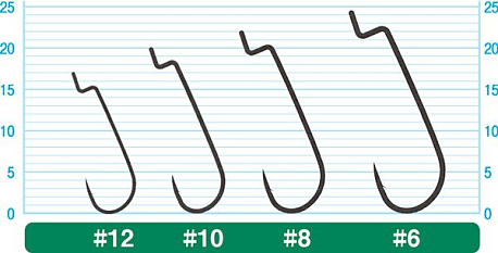 Офсетный крючок OWNER 51639-08 (9 шт)