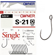 Одинарный крючок OWNER 51572-10, S-21, 11шт