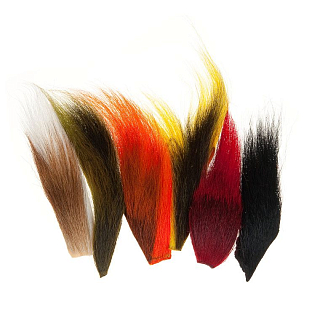 WAPSI Мех с хвоста оленя в наборе из 6-ти популярных цветов Bucktail Assortiment 6 Regular Color