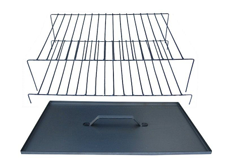 Коптильня двухярусная с поддоном для сбора жира 450х280х240 Тонар (сталь 1,5 мм) К-001