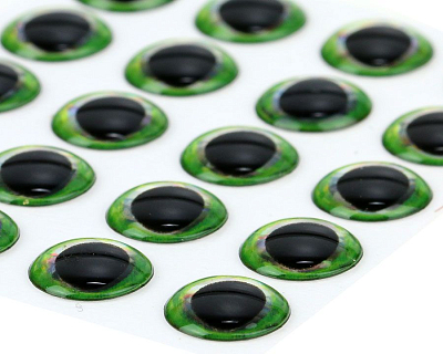 Sybai Глазки 3D Epoxy Eyes, Green edge, 8mm