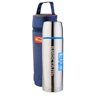 Термос Biostal "Авто" NBP-1000-1 1,0л (узкое горло, с термочехлом)