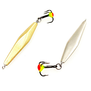 Зимняя блесна MF Ice "КТ YZ" 42мм серебро-латунь подвес