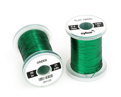 Sybai Плоский люрекс Flat Tinsel, 0.4 mm, Green
