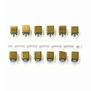 Микро-Бис Куб 2,8 мм Золото тип подвески короткая (12 штук)