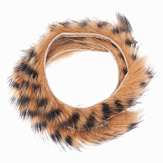 HENDS Полоски меха кролика Black Barred Rabbit Fur Zonker 6 mm Brown Black barred