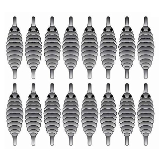 Zima&лето Спинки для имитации Гаммаруса №8, серый (16шт)